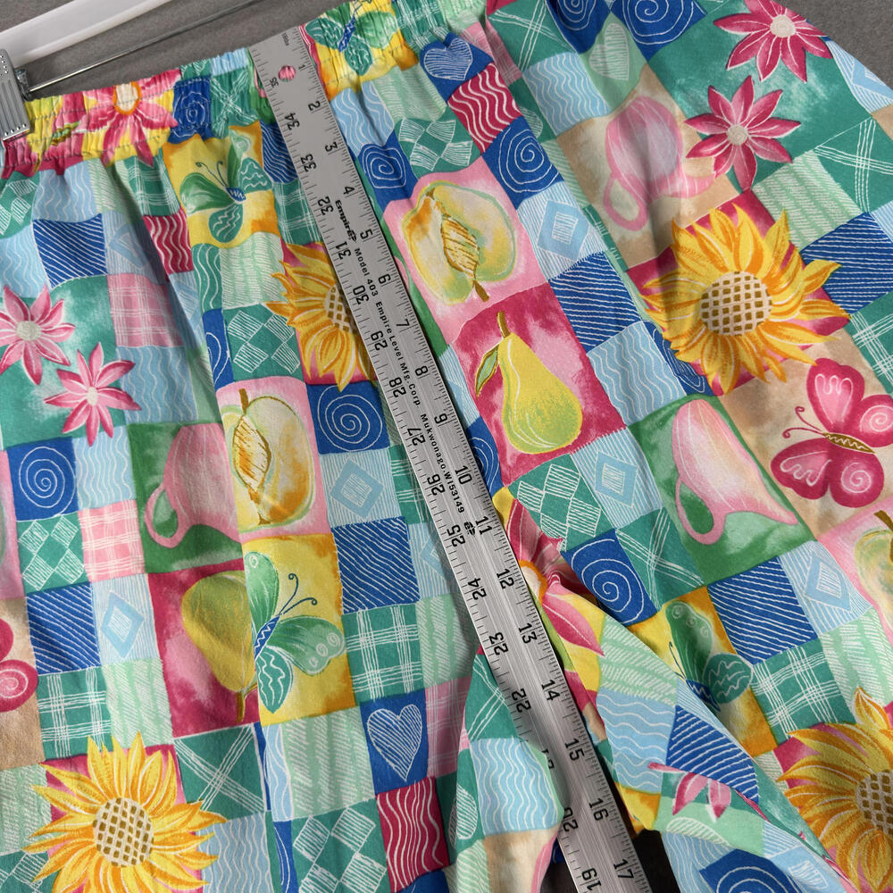 VTG Women Shorts High Waist Colorful‎ Floral Patchwork Print Koret San Francisco - Picture 5 of 7